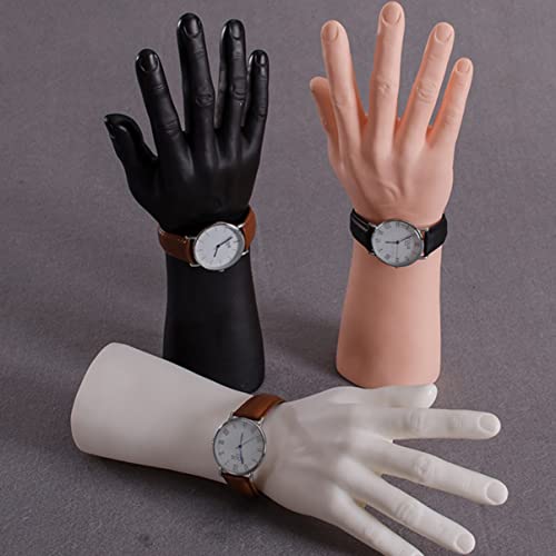 Cabilock Guantes Maniquí de Mano de 2 Piezas Joyería Estante de Maniquí de Mano Anillo de Exhibición de Dedo Maniquí Soporte de Joyería de Mano Soporte de Exhibición para Hombre Esposas