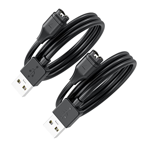 Cable Cargador para Garmin Fenix 5 5S 5X Plus 6 6S 6X Pro 7 7S 7X Vivoactive 3 4 Forerunner 935 945 45 245 Approach S10 S60 X10 Venu D2 Instinct Vivosport Quatix Epix, Garmin Cable de Carga 2 PCS