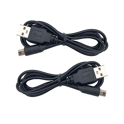 Cable de carga 3DS para Nintendo 2DS DSI, cargador USB, 3,9 pies, 2 unidades