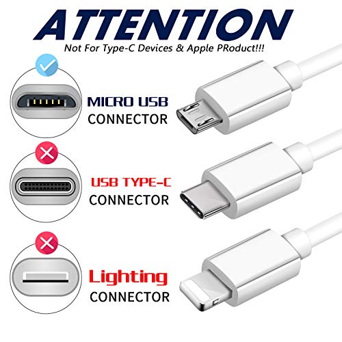 Cable Micro USB, 4,5M Cable de Cargador Rápido Android Cable de Carga de Sincronización de Datos USB de Alta Velocidad Compatible para Samsung Galaxy S6/S7/S5, HTC, Sony, LG, Nexus, PS4