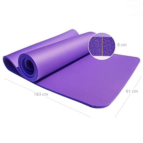 CABLEPELADO - Esterilla de yoga Antideslizante para entrenamientos - Alfombra - tapiz - colchoneta - Esterilla Pilates - foam - gimnasio - deporte - 61x183 cm - Azul