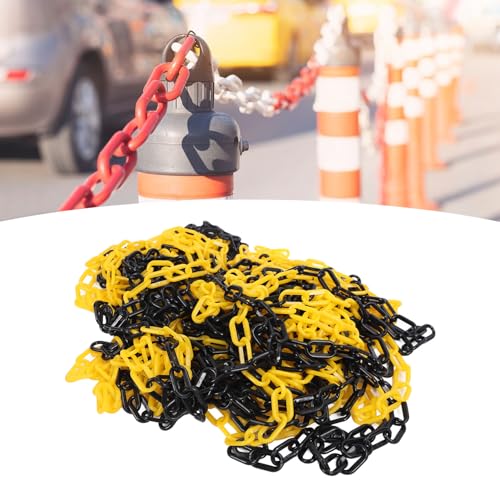 Cadena de Tráfico, Cadena de Control de Tráfico Cortable Cree Zonas de Seguridad para su Entrada (Negro y Amarillo)