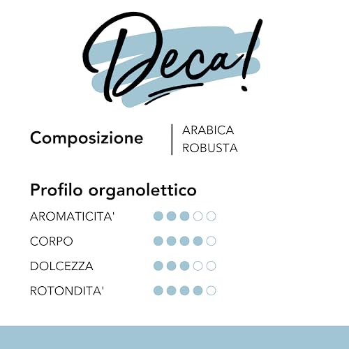 Caffé Musetti, 50 Dosis Mezcla Deca, Intensidad 4/5 Con Notas de Vainilla y Frutas Secas, Calidad Arábica y Robusta, Sabor Constantáneo, Retrogusto Completo y Persistente