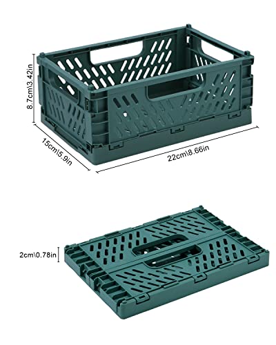 Caja plegable de 6 unidades, cestas, almacenamiento plegable, portátil, caja de almacenamiento multicolor, adecuada para cocina, baño, oficina, dormitorio, aula, armario, cajón