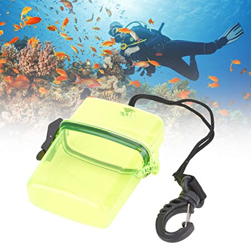 Caja Secas de Para Buceo - Estuche Hermético Flotante Cajas Subacuática Transparente Caja de Almacenamiento en Seco Sellado para Surf Kayak (Amarillo)