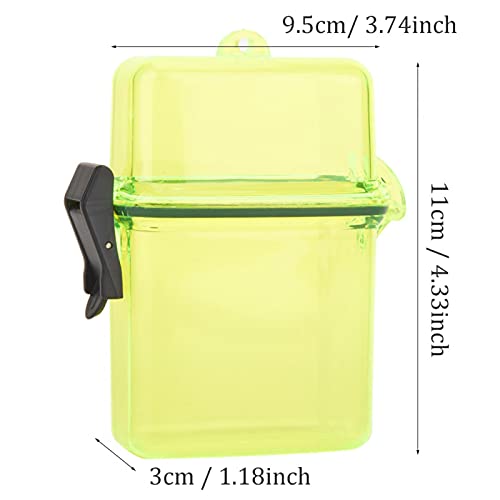 Caja Secas de Para Buceo - Estuche Hermético Flotante Cajas Subacuática Transparente Caja de Almacenamiento en Seco Sellado para Surf Kayak (Amarillo)