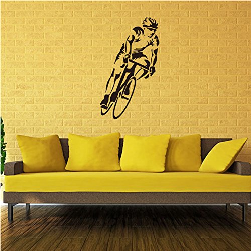 Calcomanías de pared para bicicleta, ciclismo, bricolaje, decoración del hogar, arte extraíble de vinilo mural