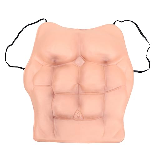 CALLARON Caqui Falso Chaleco De Pecho Masculino Músculos Abdominales De Silicona Prenda Muscular Falsa Piel De Simulación Traje Con Músculos De Silicona Camisetas Para Hombres Chaleco Para