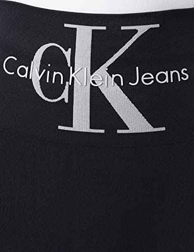 Calvin Klein Logo High Waist Legging, Negro (Black), S para Mujer