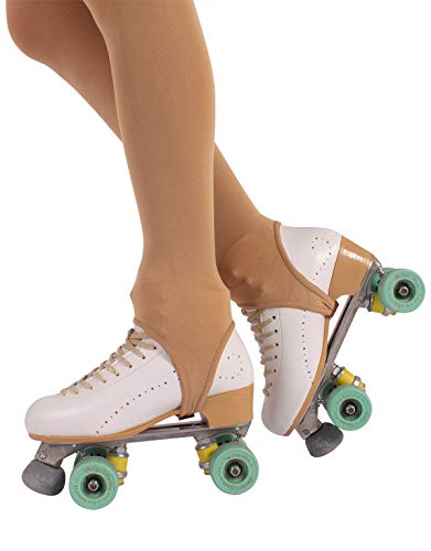 CALZITALY PACK 1 o 2 PARES - Medias con Estribo Para Mujer, Patinaje Artístico, Professional Skating | Natural, Negro, Caramelo | 70 Den | S, M, L | Calcetería Italiana (M, Natural)