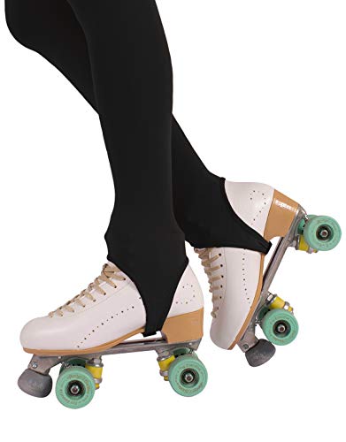 CALZITALY PACK 1 o 2 PARES - Medias con Estribo Para Mujer, Patinaje Artístico, Professional Skating | Natural, Negro, Caramelo | 70 Den | S, M, L | Calcetería Italiana (M, Negro)