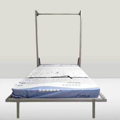 Cama abatible Vertical Modelo Económico (120x180 cm, Parte metálica en Blanco)