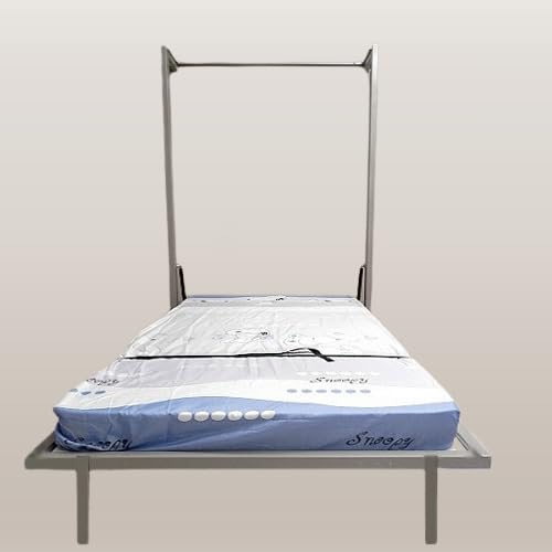 Cama abatible Vertical Modelo Económico (135x190 cm, Parte metálica en Blanco)