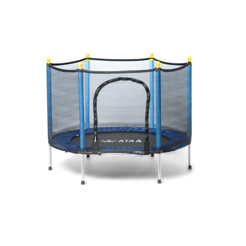 Cama elástica Infantil Salty 140 - Azul - trampolín para niños y niñas, diametro 140 cm, con Red de Seguridad, Cremallera, Protecciones de Espuma, Cama elástica para Interior o Exterior