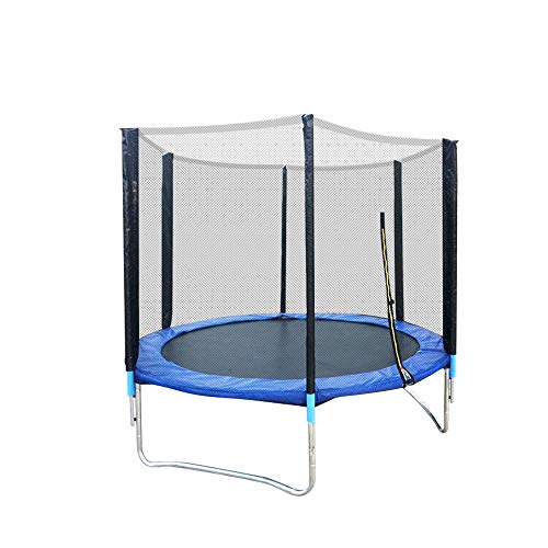 Cama elástica redonda para jardín, con red de seguridad, juego completo con estera, red de seguridad y cubierta para bordes, 183 cm, 300 kg