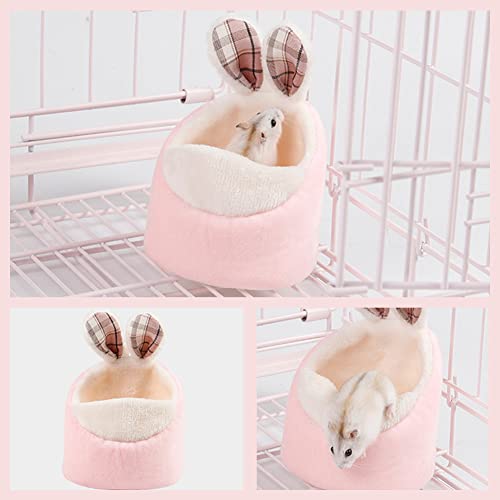 Cama para Cobayas,Cama de Hámster,Cama para Animales Pequeños,Lecho Cálidas para Conejos,Acogedora Casa de Invierno para Mascotas,Jaula Escondite Suave para Hámsteres Hurones Rata Erizo Chinchillas