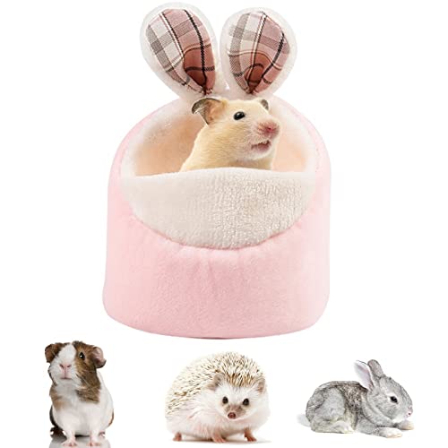 Cama para Cobayas,Cama de Hámster,Cama para Animales Pequeños,Lecho Cálidas para Conejos,Acogedora Casa de Invierno para Mascotas,Jaula Escondite Suave para Hámsteres Hurones Rata Erizo Chinchillas