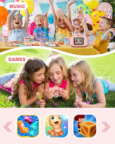 Camara Fotos Infantil, Hangrui 1080P 2.0" HD Cámara de Fotos para Niños con 32GB TF Tarjeta, Cámara Fotos Niños con Trípode, Cámara Digital para Niños Regalos para Niños de 3-12 Años