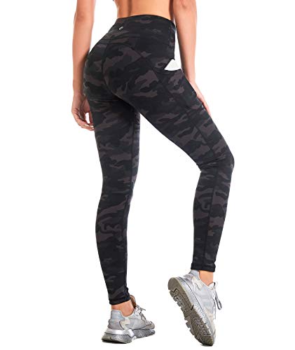 CAMBIVO Leggins Mujer Push Up, Leggins Deporte Mujer Cintura Alta Camuflaje, Pantalones Mayas Deportivas Mujer con Bolsillos Ideal para Running, Yoga, Pilates, Fitness