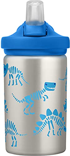 CAMELBAK Eddy+ Kids Sst Botellas aisladas al vacío – Dino Bones, 0.4L/14 onzas