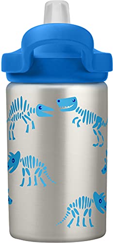 CAMELBAK Eddy+ Kids Sst Botellas aisladas al vacío – Dino Bones, 0.4L/14 onzas