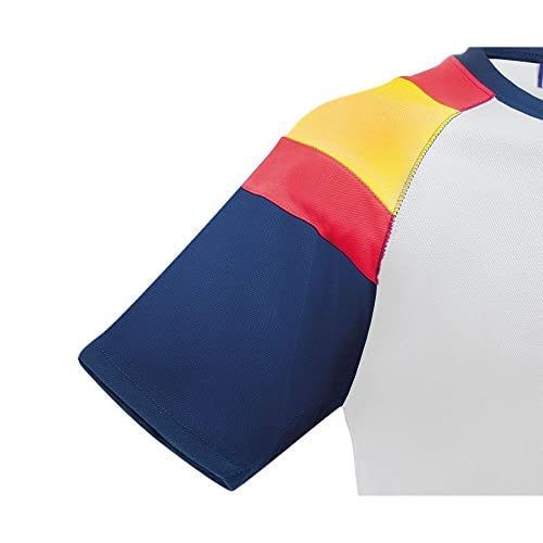 Camiseta Bandera D&F-Camiseta Blanca y Azul con los Colores de la Bandera de España (XXL)