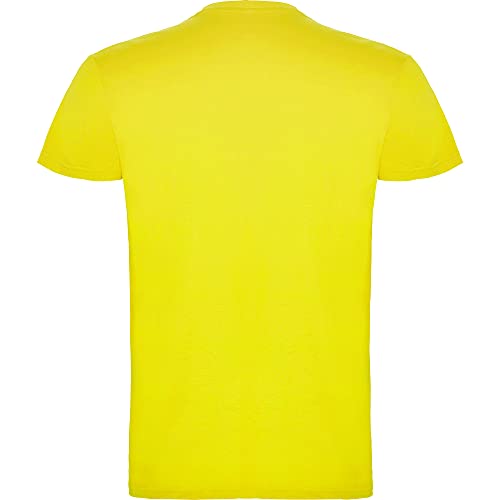 Camiseta de Colores Manga Corta 100% Algodón para niños - Camiseta Unisex Cuello Redondo, cómoda, Suave, Lisa y Elegante (Amarilla, 3/4)