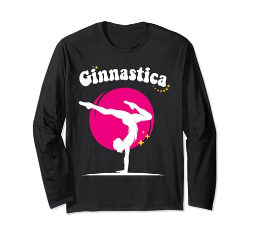 Camiseta Gimnasia Femenina Gimnasia Artística Niña Manga Larga