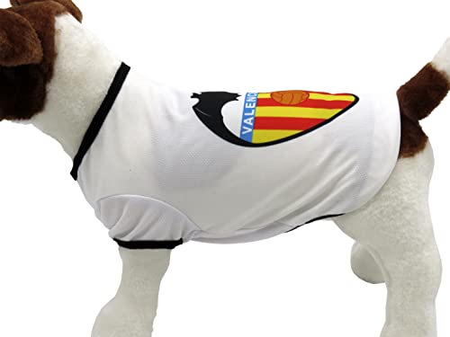 Camiseta para Perro - Talla M- Valencia,Ropa para Mascotas, Fútbol, Producto Oficial (CyP Brands)