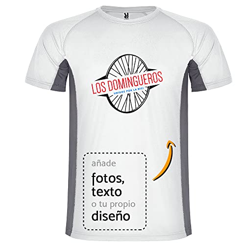 Camiseta Personalizada con Foto para Hombre | Camiseta técnica de Manga Corta Ideal para Deporte y Uso Diario | Regalos Personalizados con Foto | Diseño: Mi Diseño - Talla: L