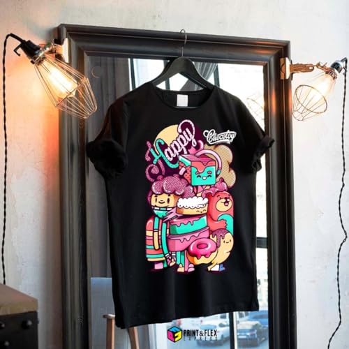 Camiseta Personalizada Manga Corta Unisex (XL, Negro)