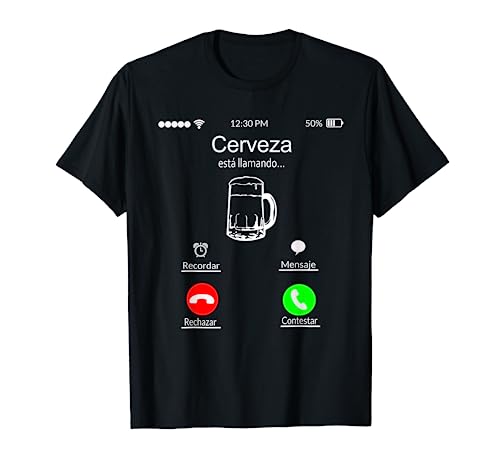 Camiseta Regalo Divertido Cerveza Esta Llamando Camiseta