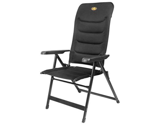 Camp4 9329910098 Malaga Breeze - Silla plegable (acolchada, malla), color negro