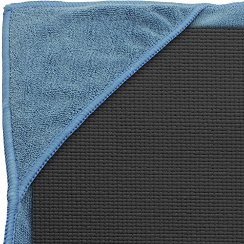 CampTeck U6829 Microfibra Toalla Yoga para Tapete de Yoga (184x62cm) Toalla de Yoga Antideslizante para Hot Yoga, Bikram Yoga y Power Yoga con Bolsa de Transporte – Azul