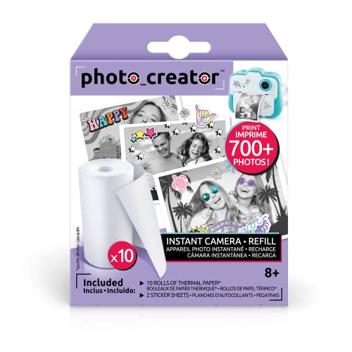 Canal Toys - Photo Creator - Rollos De Papel Térmico para Cámara De Impresión Instantánea 10 Rollos - CLK005