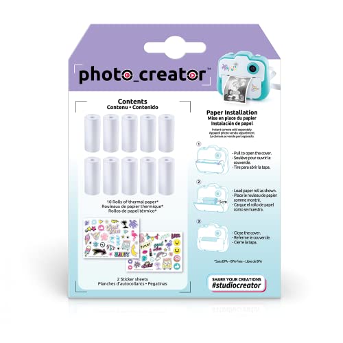 Canal Toys - Photo Creator - Rollos De Papel Térmico para Cámara De Impresión Instantánea 10 Rollos - CLK005