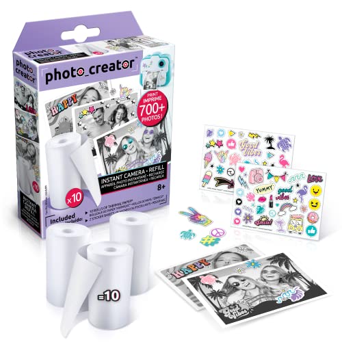 Canal Toys - Photo Creator - Rollos De Papel Térmico para Cámara De Impresión Instantánea 10 Rollos - CLK005