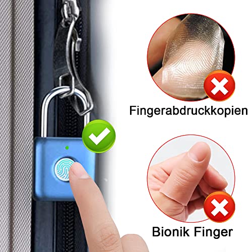 Candado con huella dactilar eLinkSmart Smart Locker Lock Cerradura sin llave con huella digital para armario de gimnasio, armario de escuela (azul)