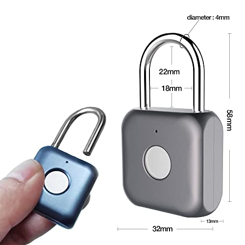 Candado con huella dactilar eLinkSmart Smart Locker Lock Cerradura sin llave con huella digital para armario de gimnasio, armario de escuela (azul)