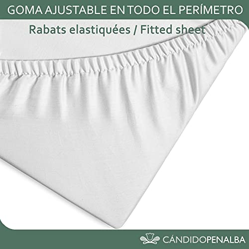 CandidoPenalba Protector Colchon Impermeable Microfibra. Cubre Colchon Rizo Resistente. Funda Colchon Impermeable Transpirable. Protector Cama 90 cm. 90x190/200 cm Blanco