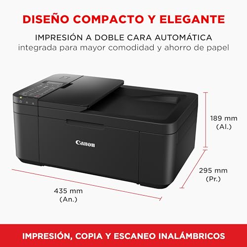 Canon Pixma TR4750i Impresora Multifunción 4 en 1, Sistema de Inyección de Tinta, Impresión, Escaneo y Copia, WiFi, Pixma Print Plant, ADF de 20 Hojas, Impresión a Doble Cara Automática, Negro