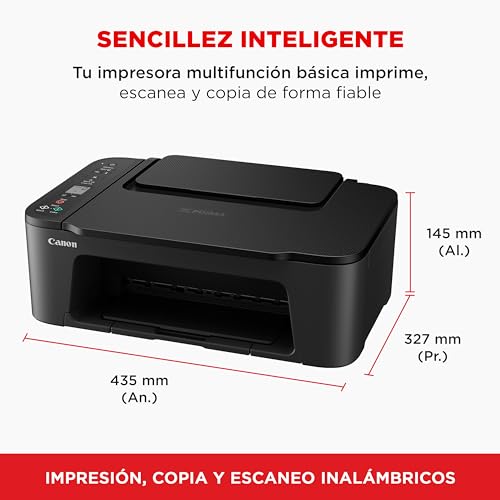 Canon Pixma TS3550i Impresora Multifunción 3 en 1, Sistema de Inyección de Tinta, Impresión, Escaneo y Copia, WiFi, Pixma Print Plant, Impresión Doble Cara, Impresión Fotográfica, Negro