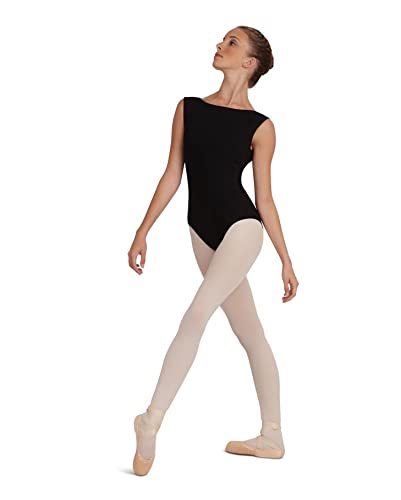 Capezio 126 Classic Barco Cuello Camisola Leotardo Enb Collection, Color Negro, tamaño Medium