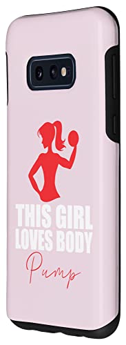 Carcasa para Galaxy S10e Camiseta Gym Girls This Girl Loves Body Pump Memes divertidos para chicas de gimnasio