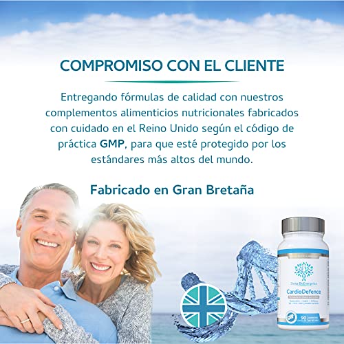 CardioDefence - equilibrio preciso de CoQ10, D-Ribosa, acetil L-carnitina, vitaminas B y MCT para la función del corazón y reducir el cansancio y la fatiga 90 Unidad (Paquete de 1)