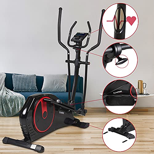 Care Fitness - Bicicleta elíptica motorizada CE-695 - con 32 Niveles de dificultad - 24 programas - Contador con Pantalla LCD con 8 Funciones - Bluetooth - Puerto USB y Soporte para Tableta