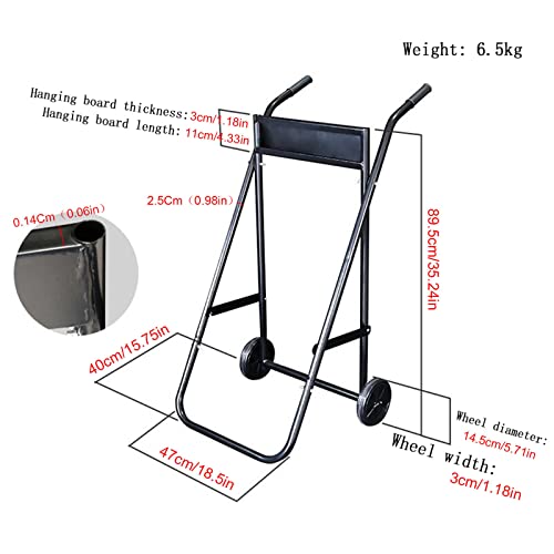 Carro de transporte para motor fueraborda, motor fueraborda plegable, hasta 70 kg