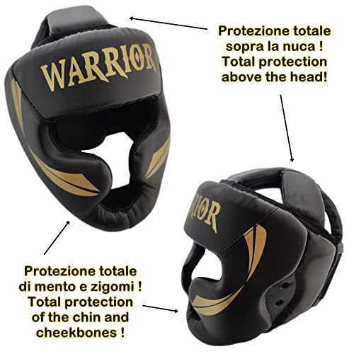 Casco de boxeo con parazigomas mma muay thai kick boxing casco sparring protección total boxeo karate boxing head guard (Small, Negro)