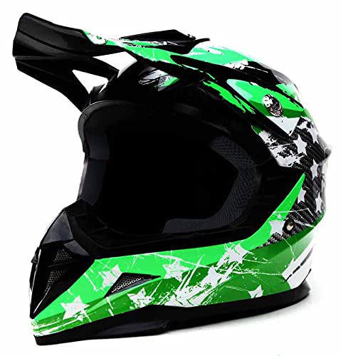 Casco Motocross Niño ECE Homologado - YEMA YM-211 Casco de Moto Infantil Cross Integral Enduro , L