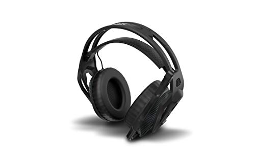 Cascos Gaming Ozone Nuke Pro - Auriculares con microfono - Sonido 7.1, Boombox, Compatible PS4, Ergonomico, Microfono Abatible, Sonido Premium, Jack 3.5 + Adaptador PC, Negro